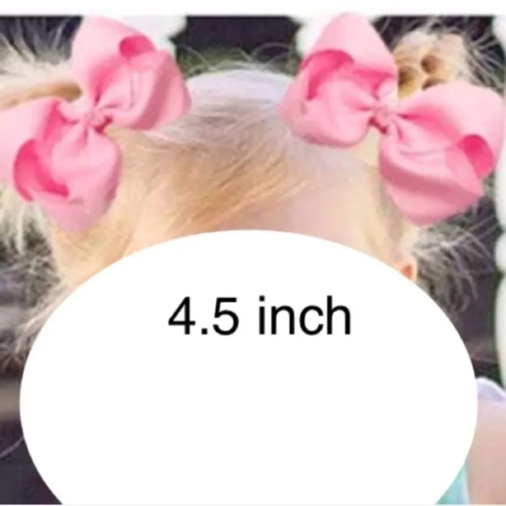 30 Rainbow Color Hair Bows - 4.5 inch Bows with Alligator Clips